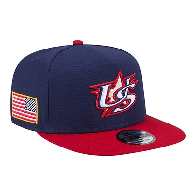 Team USA Navy and Red 2026 World Baseball Classic WBC New Era 9FIFTY A-Frame Snapback Hat