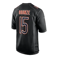 Chicago Bears Rome Odunze Nike Carbon Black Fashion Game Jersey