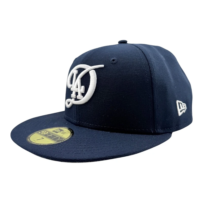 Los Angeles Dodgers Oceanside Blue City Connect 2025 World Series Champions Patch Grey UV New Era 59FIFTY Fitted Hat