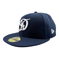 Los Angeles Dodgers Oceanside Blue City Connect 2025 World Series Champions Patch Grey UV New Era 59FIFTY Fitted Hat