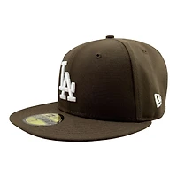 Los Angeles Dodgers Walnut Brown 2025 World Series Champions Patch Black UV New Era 59FIFTY Fitted Hat