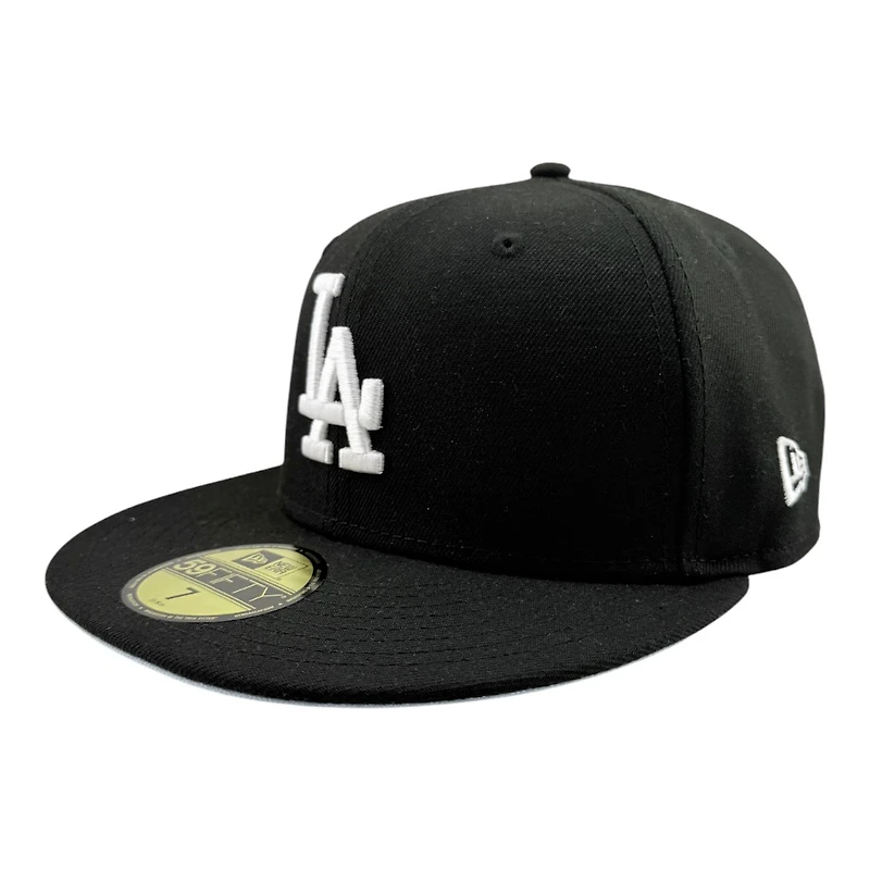 Los Angeles Dodgers Black and White 2025 World Series Champions Patch Icy Blue UV New Era 59FIFTY Fitted Hat