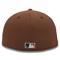 Boston Red Sox Brown Cow Print Logo 1999 All Star Game Patch Pink UV New Era 59FIFTY Fitted Hat