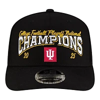 Indiana Hoosiers Black College Football Playoff 2025 National Champions New Era 9SEVENTY Stretch-Snap Hat
