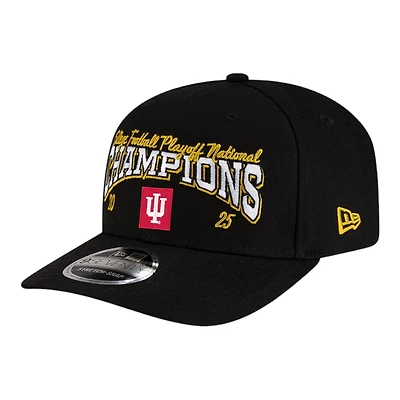 Indiana Hoosiers Black College Football Playoff 2025 National Champions New Era 9SEVENTY Stretch-Snap Hat