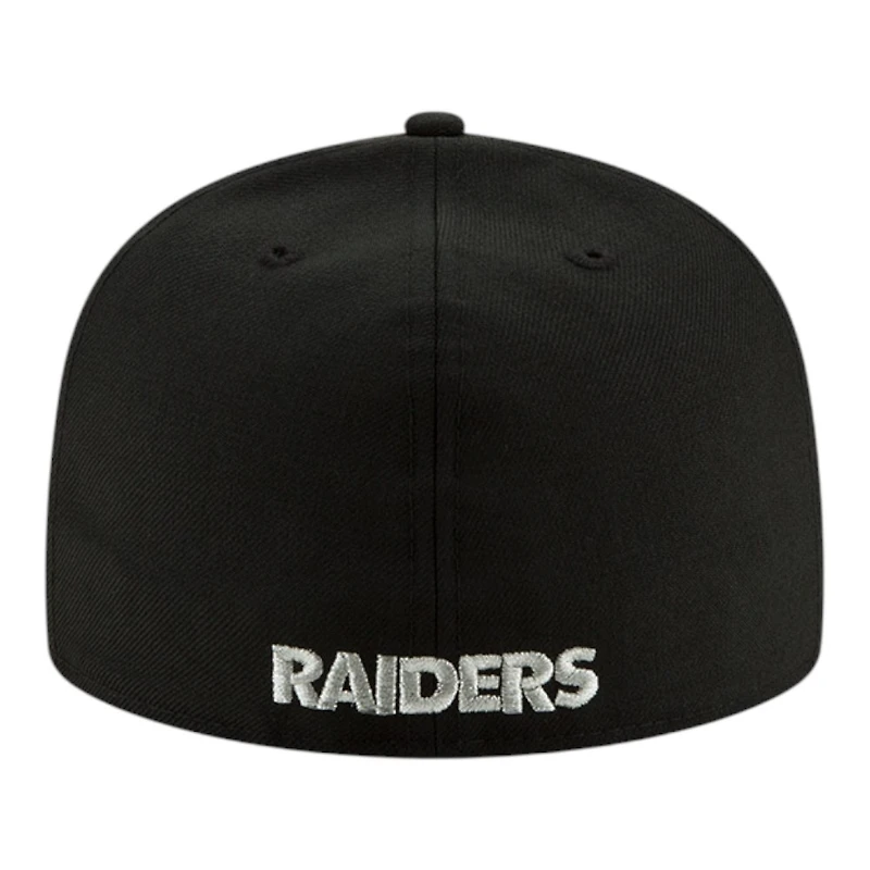 Las Vegas Raiders Black and Silver Logo Grey UV New Era 59FIFTY Fitted Hat