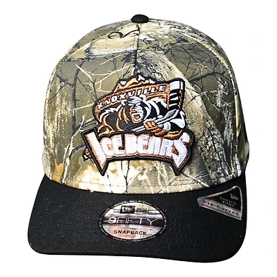 Knoxville Ice Bears Realtree and Black Grey UV New Era 9FIFTY A-Frame Snapback Hat