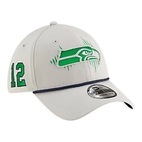 Seattle Seahawks Wolf Gray Rivalries Collection Sideline New Era 39THIRTY Flex Fit Hat