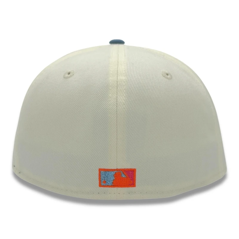 Los Angeles Angels Chrome and Walnut 40th Anniversary Patch Sky Blue UV New Era 59FIFTY Fitted Hat