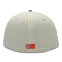 Los Angeles Angels Chrome and Walnut 40th Anniversary Patch Sky Blue UV New Era 59FIFTY Fitted Hat