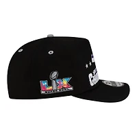 Seattle Seahawks Black 2025 NFC Champions Locker Room Trophy Collection New Era 9FIFTY A-Frame Snapback Hat