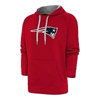 New England Patriots Red Victory Antigua Mens Long Sleeve Hoodie