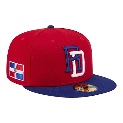 Dominican Republic Red and Royal Blue 2026 World Baseball Classic WBC New Era 59FIFTY Fitted Hat