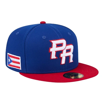 Puerto Rico Royal Blue and Red 2026 World Baseball Classic WBC New Era 59FIFTY Fitted Hat