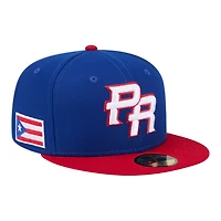 Puerto Rico Royal Blue and Red 2026 World Baseball Classic WBC New Era 59FIFTY Fitted Hat
