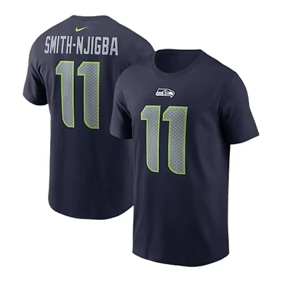 Seattle Seahawks Jaxon Smith-Njigba Navy Name & Number Nike T-Shirt