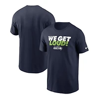Seattle Seahawks Navy We Get Loud Nike T-Shirt