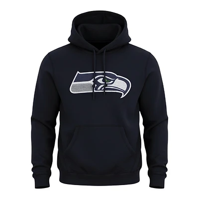 Seattle Seahawks Navy Basic New Era Pullover Hoodie