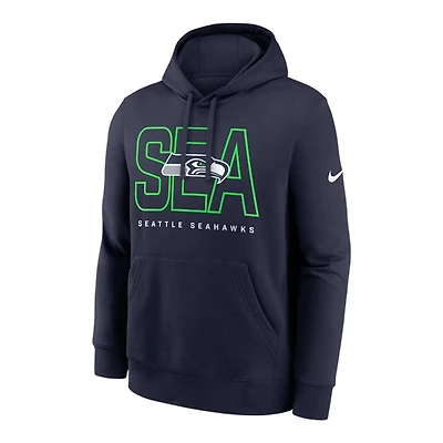 Seattle Seahawks Navy Busted Play Club Fleece Pullover Hoodie