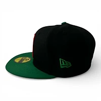 Mexico Black and Green "M" Logo "Viva La Raza Collection" Grey UV New Era 59FIFTY Fitted Hat