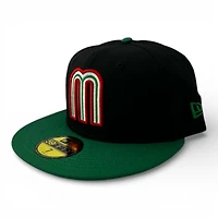 Mexico Black and Green "M" Logo "Viva La Raza Collection" Grey UV New Era 59FIFTY Fitted Hat