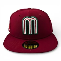 Mexico Cardinal Red "M" Logo "Viva La Raza Collection" Grey UV New Era 59FIFTY Fitted Hat