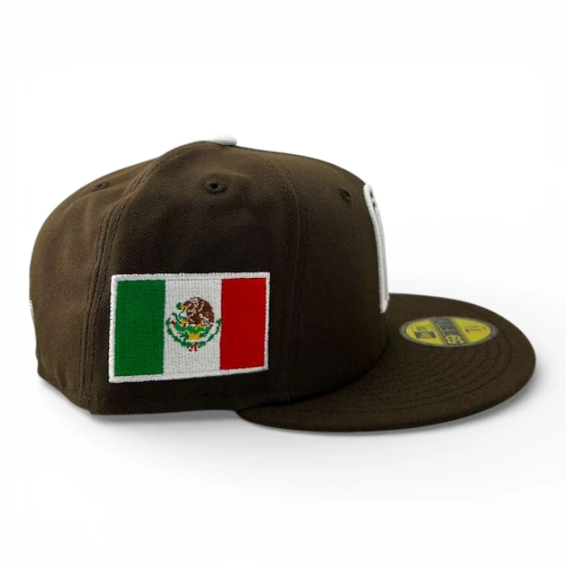 Mexico Walnut "M" Logo "Viva La Raza Collection" Grey UV New Era 59FIFTY Fitted Hat