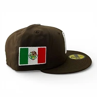 Mexico Walnut "M" Logo "Viva La Raza Collection" Grey UV New Era 59FIFTY Fitted Hat