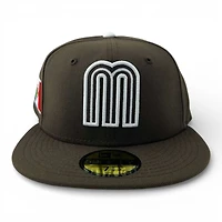 Mexico Walnut "M" Logo "Viva La Raza Collection" Grey UV New Era 59FIFTY Fitted Hat