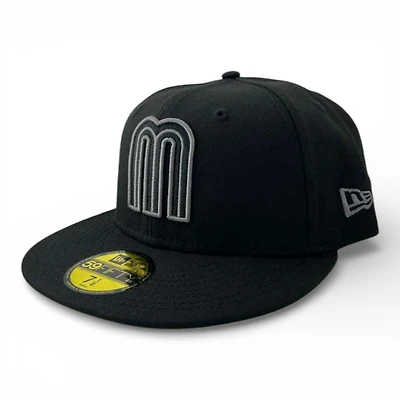 Mexico Graphite "M" Logo "Viva La Raza Collection" Dark Grey UV New Era 59FIFTY Fitted Hat