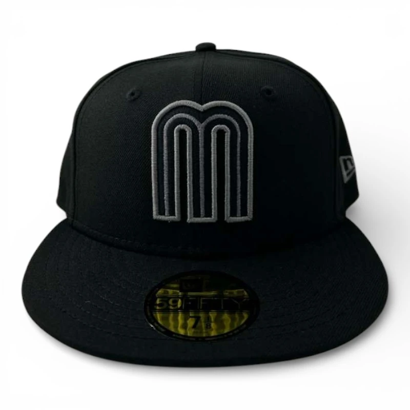 Mexico Graphite "M" Logo "Viva La Raza Collection" Dark Grey UV New Era 59FIFTY Fitted Hat