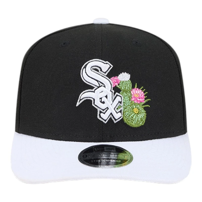 Chicago White Sox Black and White 2026 Spring Training Patch New Era 9SEVENTY Stretch Snapback Hat