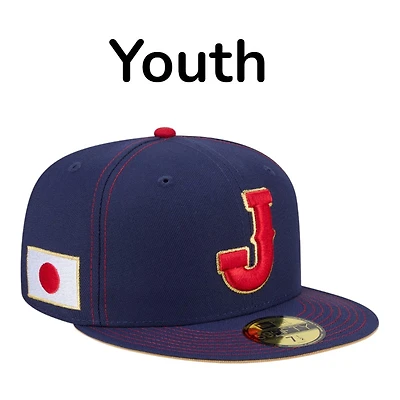 Youth Japan 2026 Navy World Baseball Classic WBC New Era 59FIFTY Fitted Hat