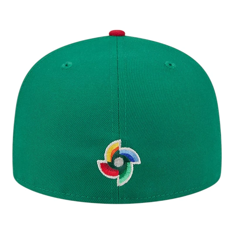 Youth Mexico 2026 Green and Red World Baseball Classic WBC New Era 59FIFTY Fitted Hat