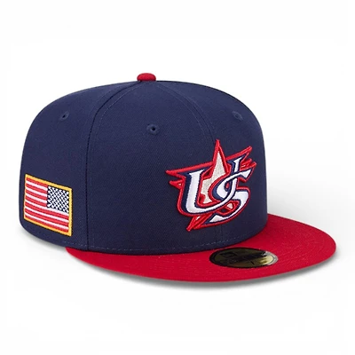 USA Navy and Red 2026 World Baseball Classic WBC New Era 59FIFTY Fitted Hat