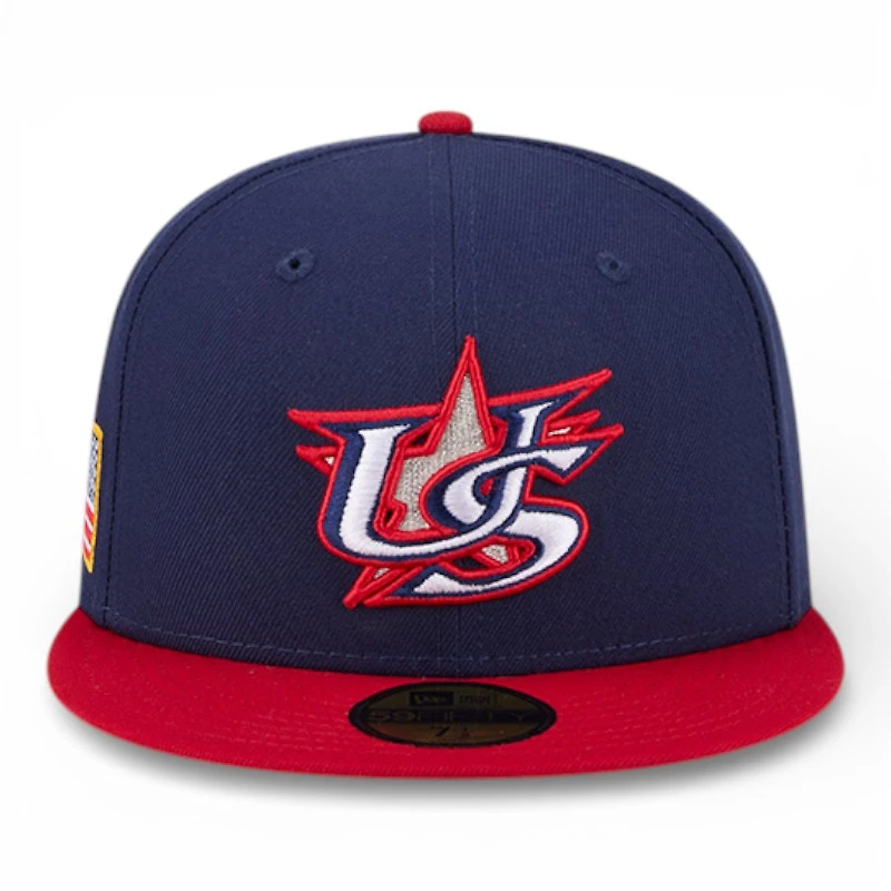 USA Navy and Red 2026 World Baseball Classic WBC New Era 59FIFTY Fitted Hat