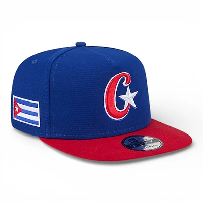 Cuba Royal Blue and Red Flag Patch 2026 World Baseball Classic WBC New Era 9FIFTY A-Frame Snapback Hat