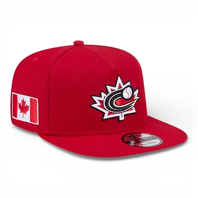 Canada Red Flag Patch 2026 World Baseball Classic WBC New Era 9FIFTY A-Frame Snapback Hat