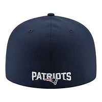 New England Patriots Navy Super Bowl LX Patch Era 59FIFTY Fitted Hat