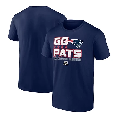 New England Patriots Navy Hometown 2025 AFC Champions Fanatics T-Shirt