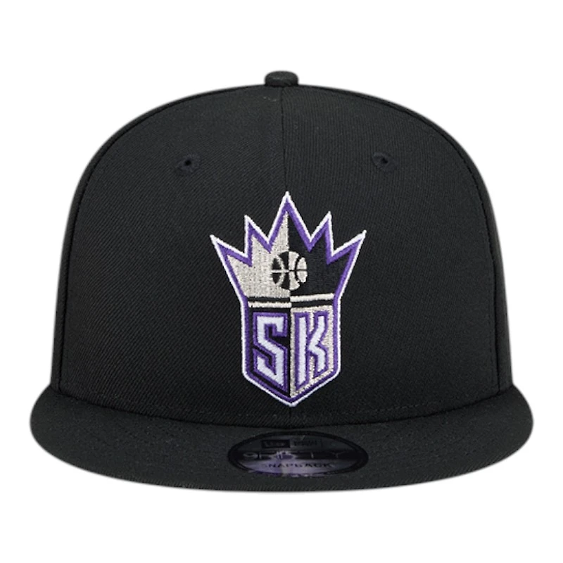 Sacramento Kings Black Hardwood Classic New Era 9FIFTY Snapback Hat