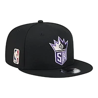 Sacramento Kings Black Hardwood Classic New Era 9FIFTY Snapback Hat