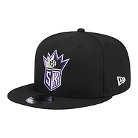 Sacramento Kings Black Hardwood Classic New Era 9FIFTY Snapback Hat