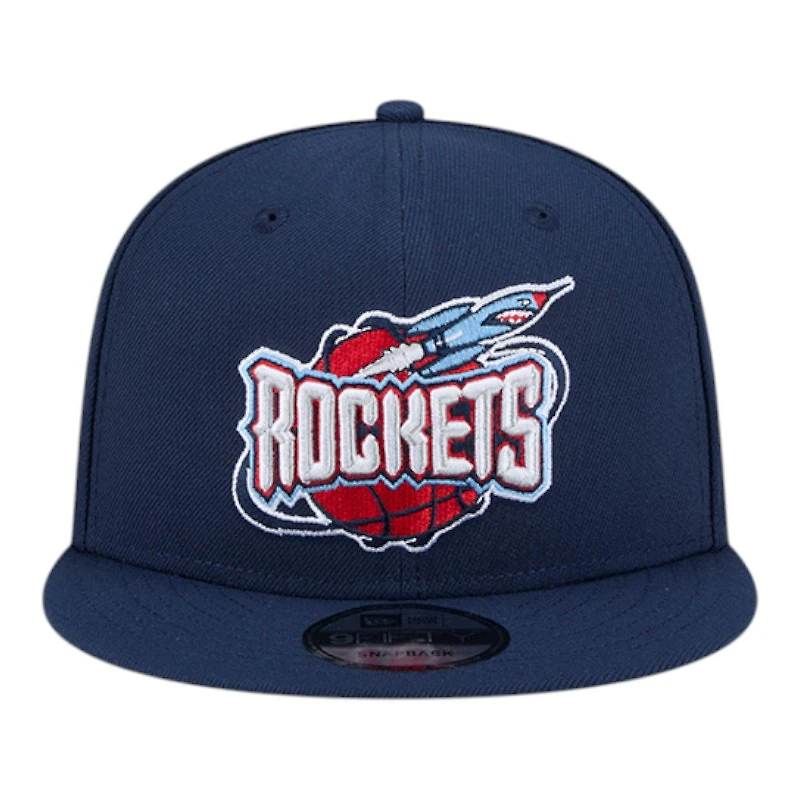 Houston Rockets Navy Hardwood Classic New Era 9FIFTY Snapback Hat