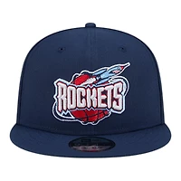 Houston Rockets Navy Hardwood Classic New Era 9FIFTY Snapback Hat