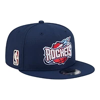 Houston Rockets Navy Hardwood Classic New Era 9FIFTY Snapback Hat