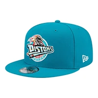 Detroit Pistons Teal Hardwood Classic New Era 9FIFTY Snapback Hat