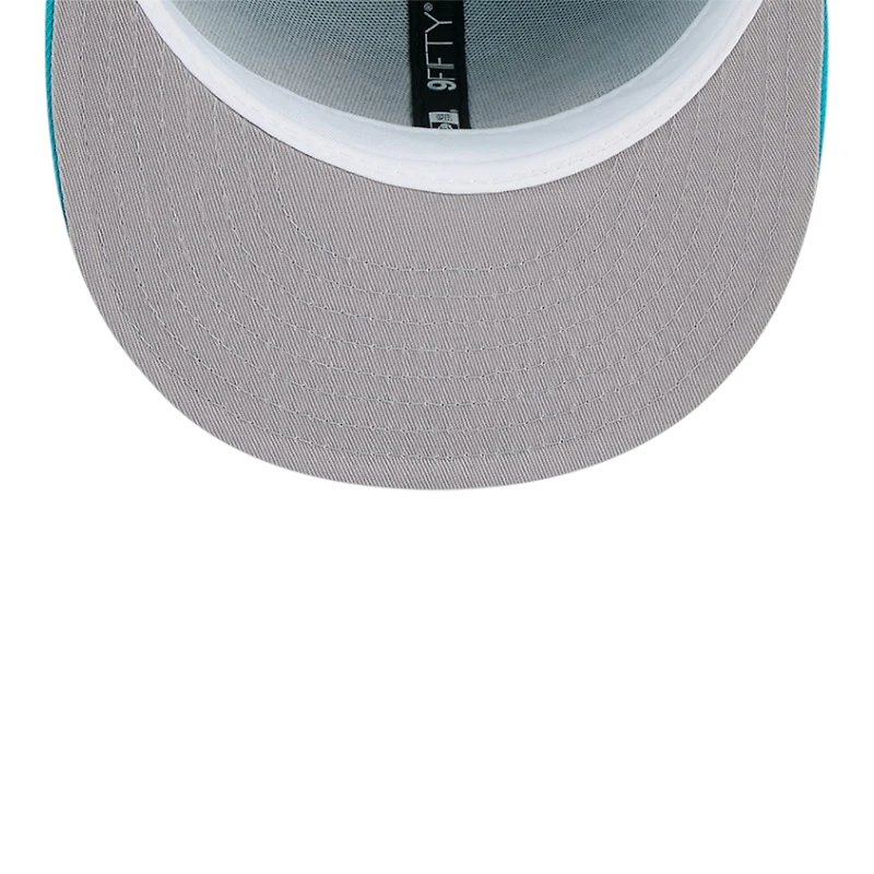 Charlotte Hornets Aqua Hardwood Classic New Era 9FIFTY Snapback Hat