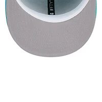 Charlotte Hornets Aqua Hardwood Classic New Era 9FIFTY Snapback Hat