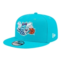 Charlotte Hornets Aqua Hardwood Classic New Era 9FIFTY Snapback Hat